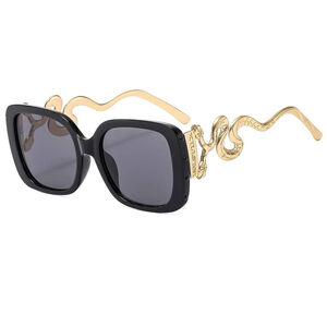 Fashion Frame Sunglasses with Gold Snake Details